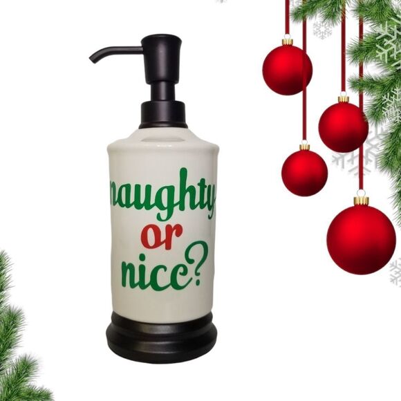 BETTER Homes and Gardens Ivory Ceramic Bronze Holiday Naughty Or Nice Di… - Picture 1 of 8
